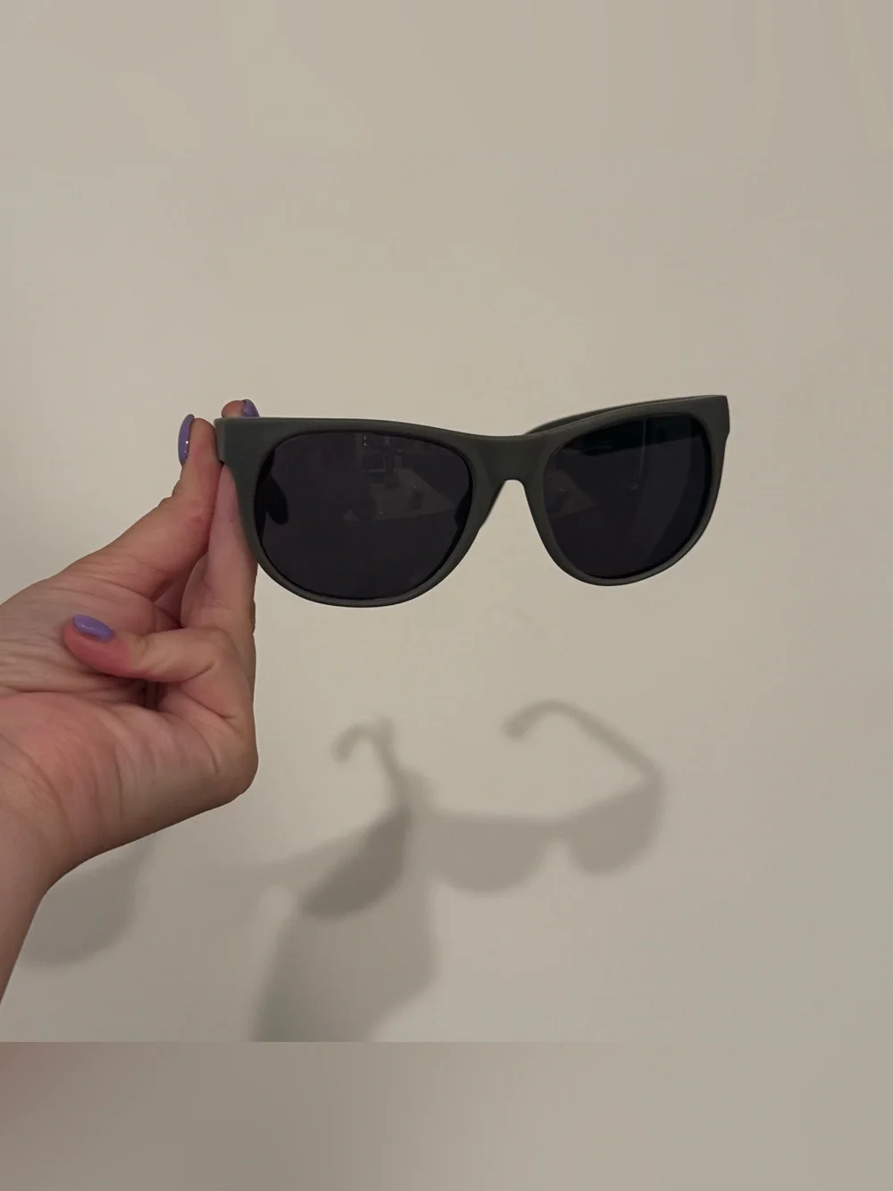 Classic Men's Matte Gray Sunglasses - Polarized Black Lenses